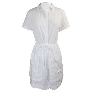 Stateside NWT Cotton Button Down Shirt Dress XS & SM White
